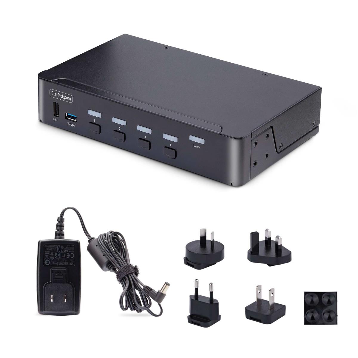 STARTECH.COM DisplayPort KVM Switch - 4-port 8k 60hz Hotkeys Taa Compliant