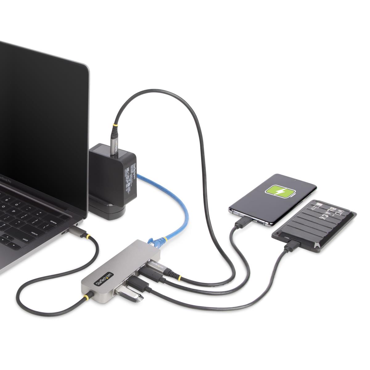 STARTECH.COM USB-c Hub 2.5GB 3-port Ethernet 100w Power Delivery Passthrough