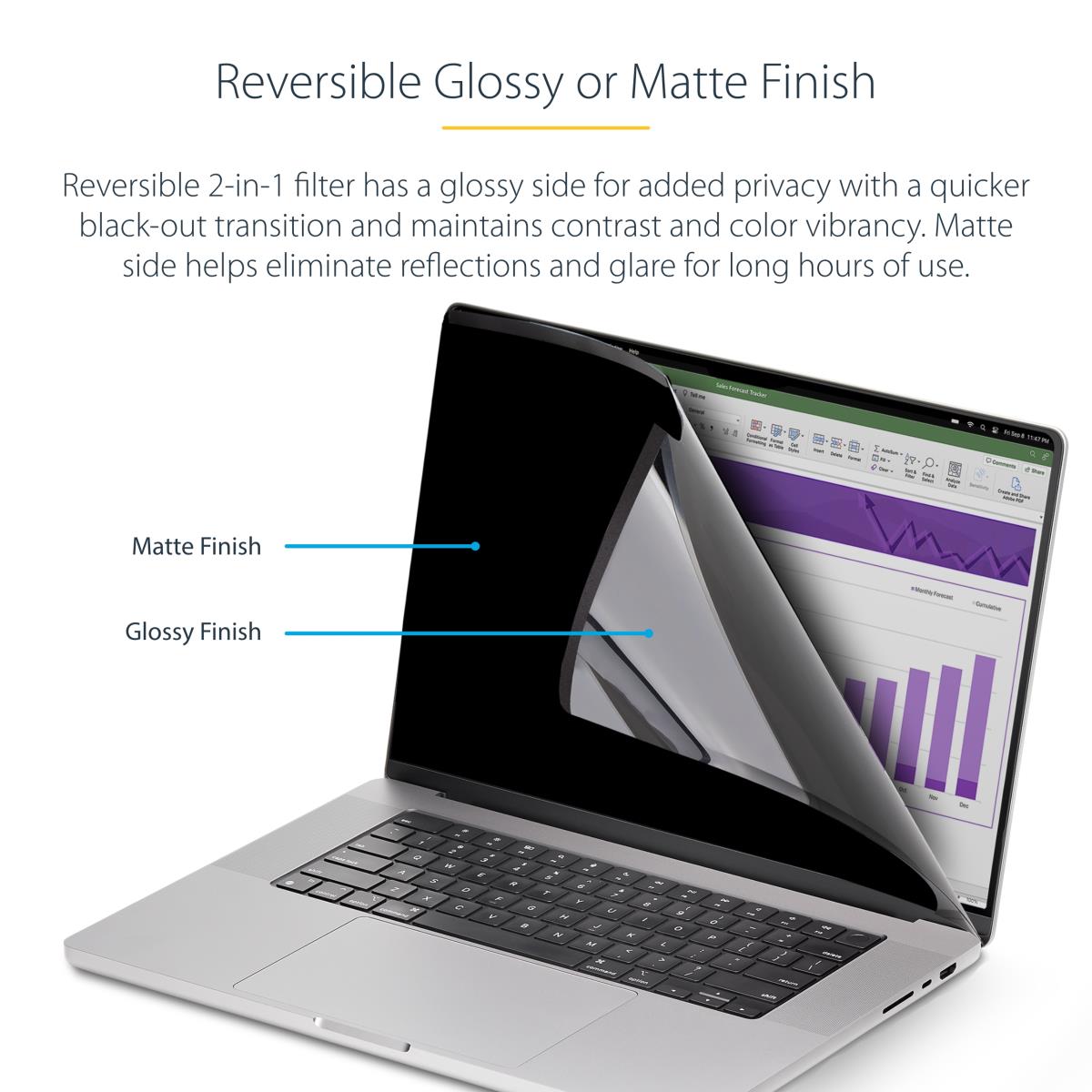 STARTECH.COM Privacy Screen - 16in - For MacBook Pro Anti-glare Blue Light Filter