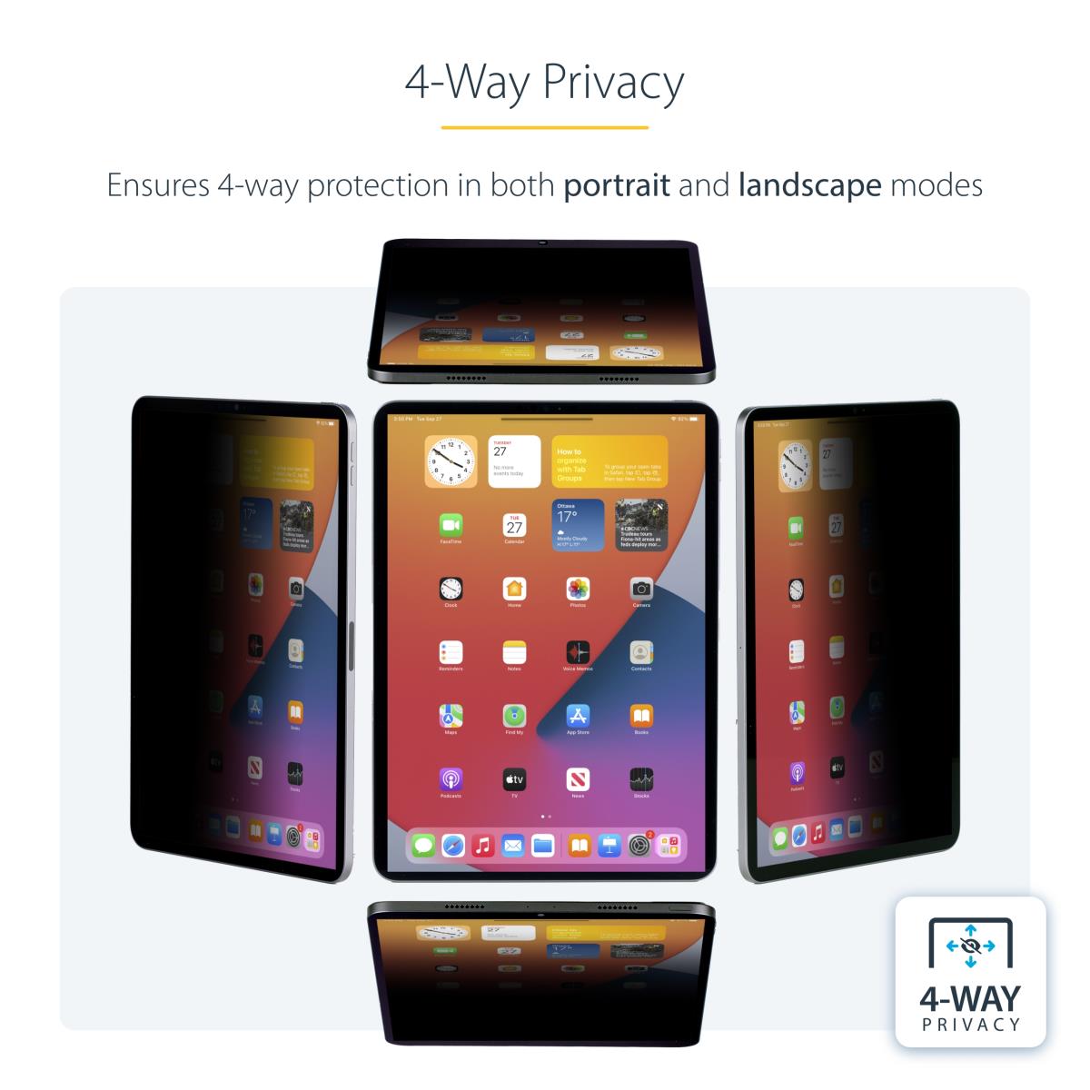 STARTECH.COM Privacy Screen - 12.9in iPad Pro 4-way Filter Protector/shield