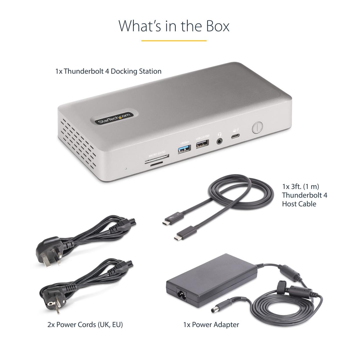 STARTECH.COM Multi-display Docking Station - Thunderbolt 4 Quad/triple/dual Monitor Dock 7x USB