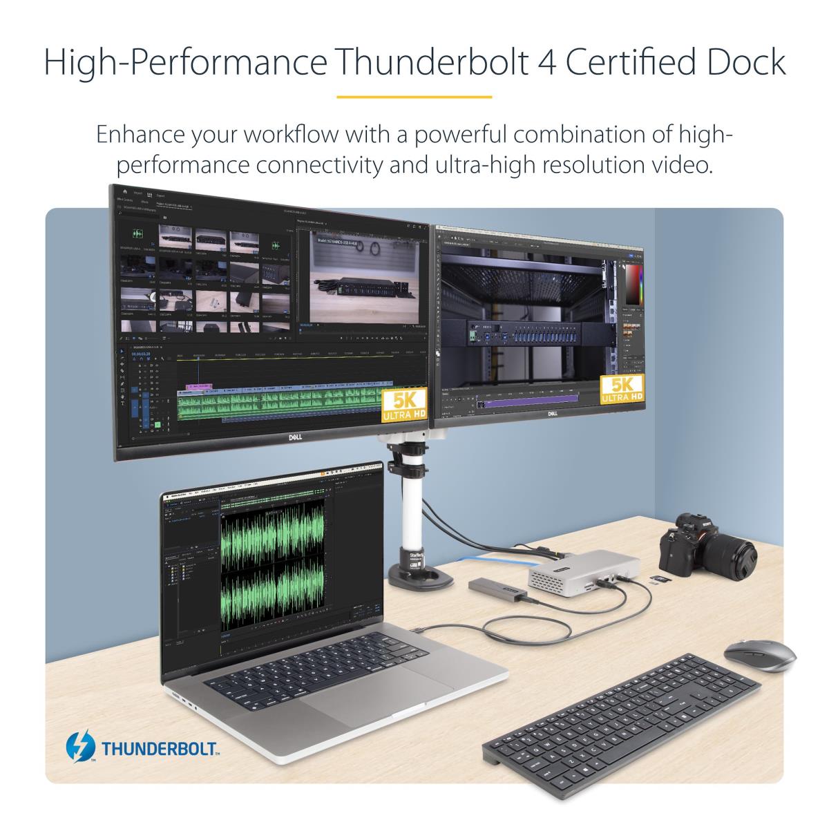 STARTECH.COM Multi-display Docking Station - Thunderbolt 4 Quad/triple/dual Monitor Dock 7x USB