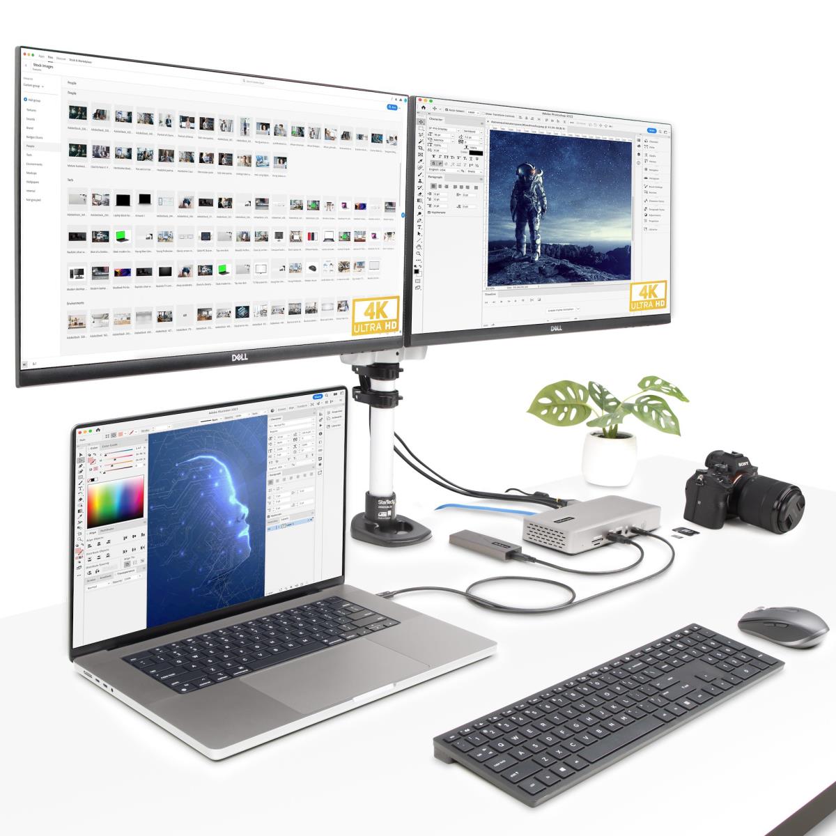 STARTECH.COM Multi-display Docking Station - Thunderbolt 4 Quad/triple/dual Monitor Dock 7x USB