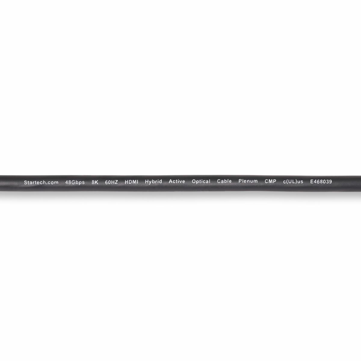 STARTECH.COM Hdmi 2.1 Hybrid Active Optical Cable (aoc) Cmp Plenum Rated 8k Ultra High Speed 15.2m