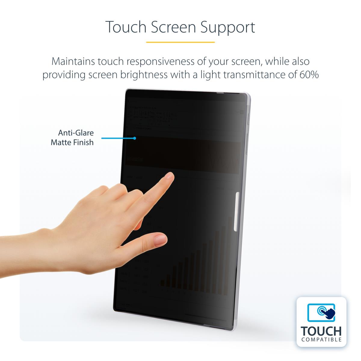STARTECH.COM Privacy Screen For 13in 4-way Surface Pro 8/9/x Laptop Portrait/landscape Modes Touch-enabl