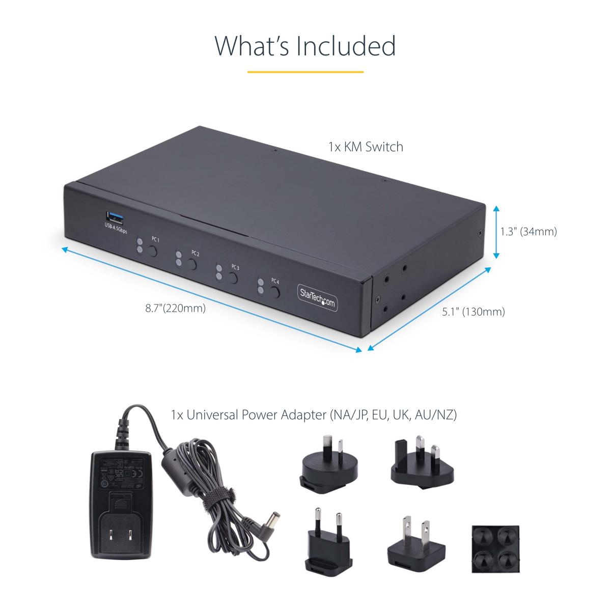 STARTECH.COM Power Adapter Low Profile4/ P4 6in