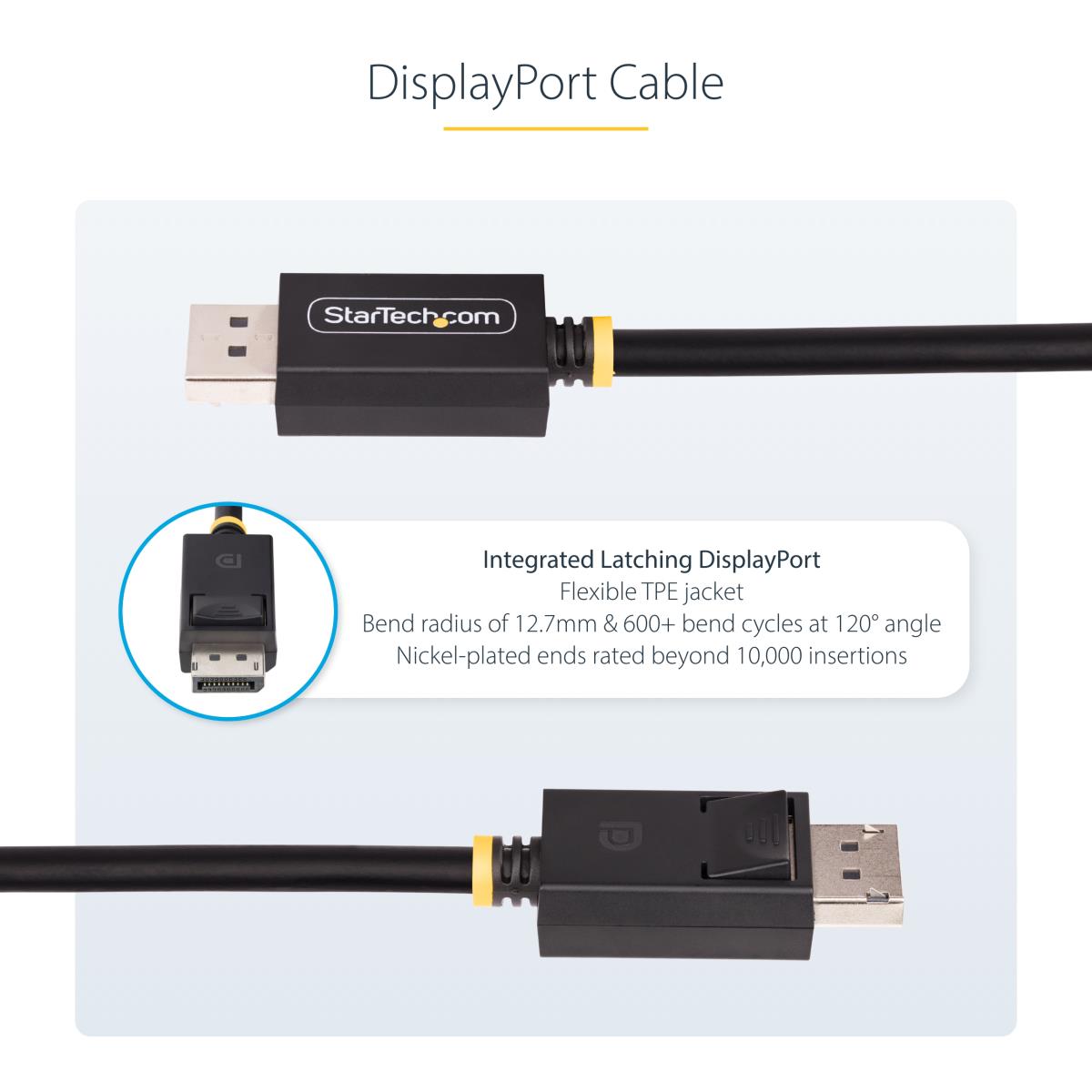 STARTECH.COM DisplayPort 2.1 Cable Vesa Certified Dp40 DisplayPort Cable W/uhbr10/hdr/hdcp 2.2 8k 60hz/4 2m
