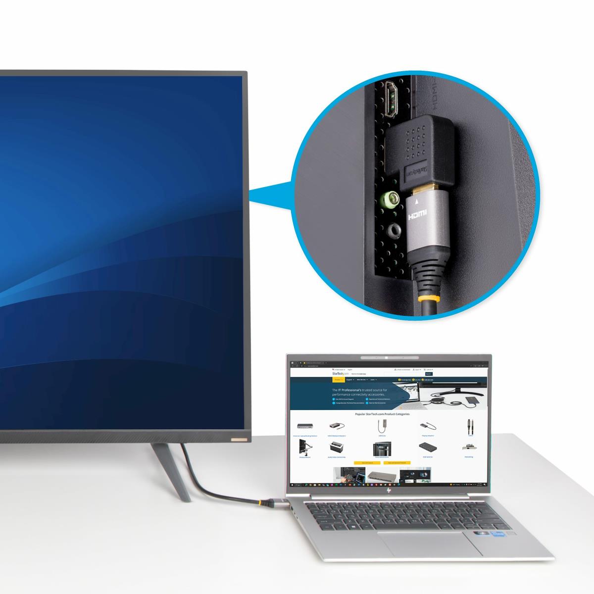 STARTECH.COM Right Angle Hdmi Adapter M/f 90-degree/hdmi 2.0/4k 60hz