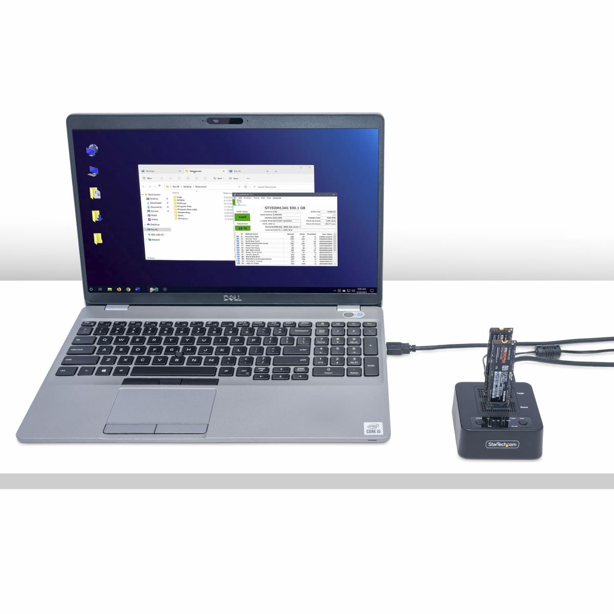 STARTECH.COM Nvme Drive Duplicator M.2 Standalone M.2 SSD Cloner/copier Up To 90gbpm, USB 3.2 20gbps M.2 Dual-bay Drive Dock