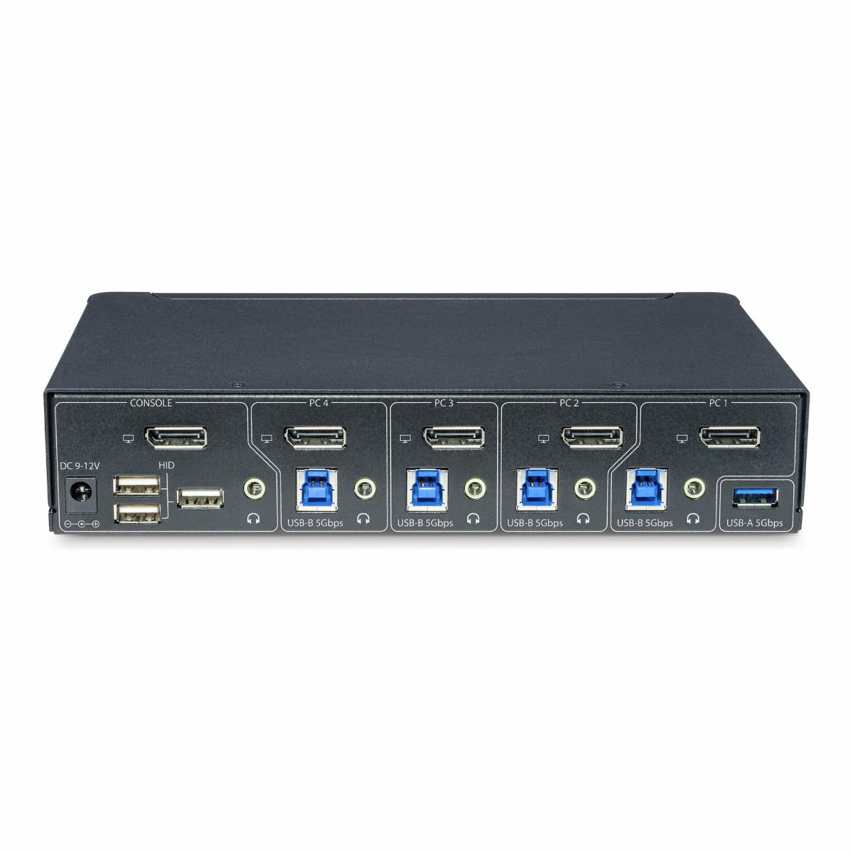 STARTECH.COM DisplayPort KVM Switch Single 4k 60hz Monitor 6x USB Ports Push-button/hotkey Switching