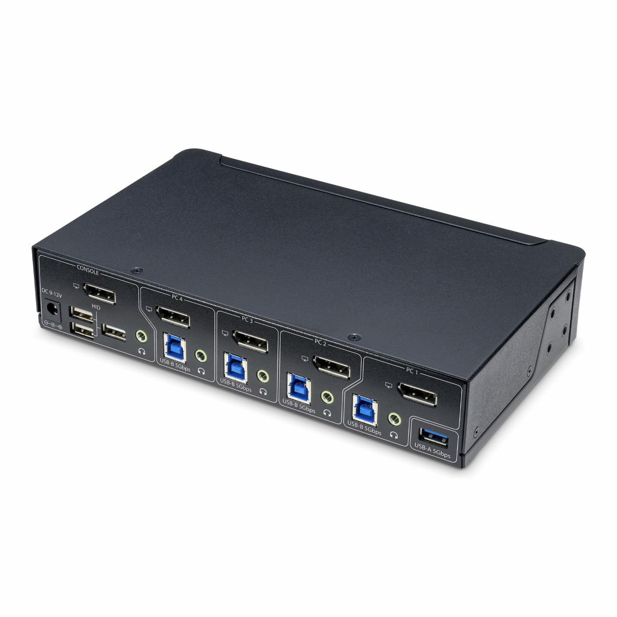 STARTECH.COM DisplayPort KVM Switch Single 4k 60hz Monitor 6x USB Ports Push-button/hotkey Switching