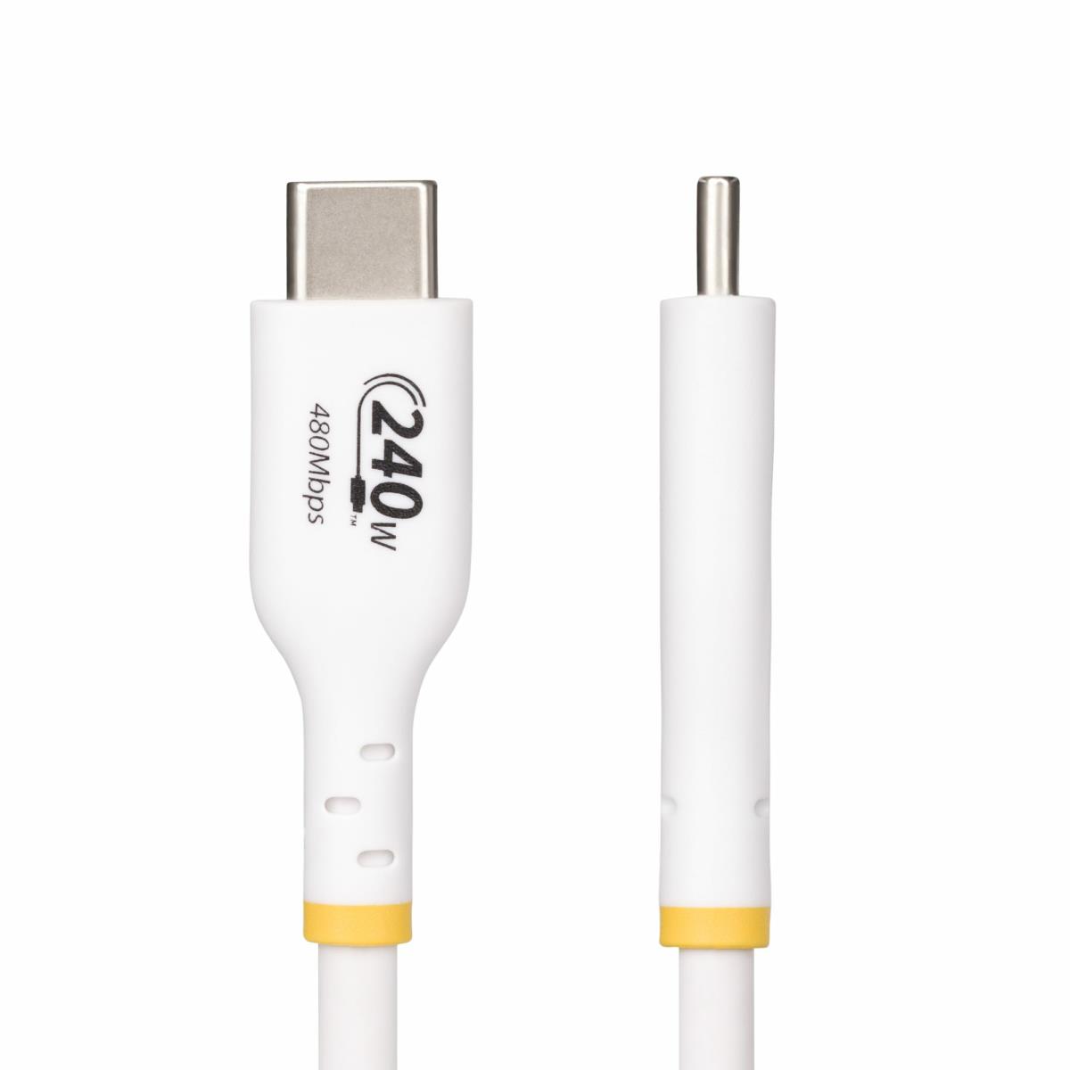 STARTECH.COM USB-c Charging Cable, USB-if Certified USB C Cable, 240w Pd Epr, USB 2.0 Type-c Laptop Charger Cord 4m White