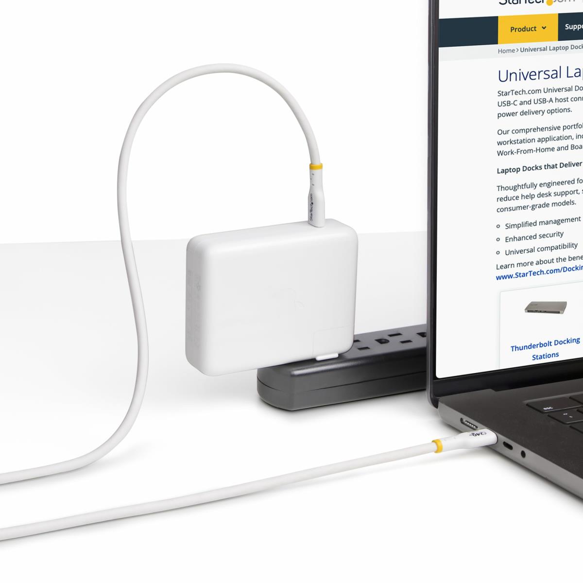 STARTECH.COM USB-c Charging Cable, USB-if Certified USB C Cable, 240w Pd Epr, USB 2.0 Type-c Laptop Charger Cord 4m White