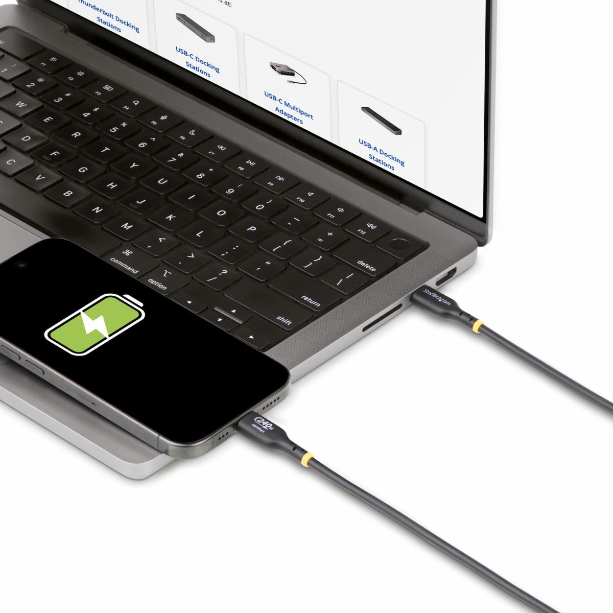 STARTECH.COM USB-c Charging Cable, USB-if Certified USB C Cable, 240w Pd Epr, USB 2.0 Type-c Laptop Charger Cord 4m