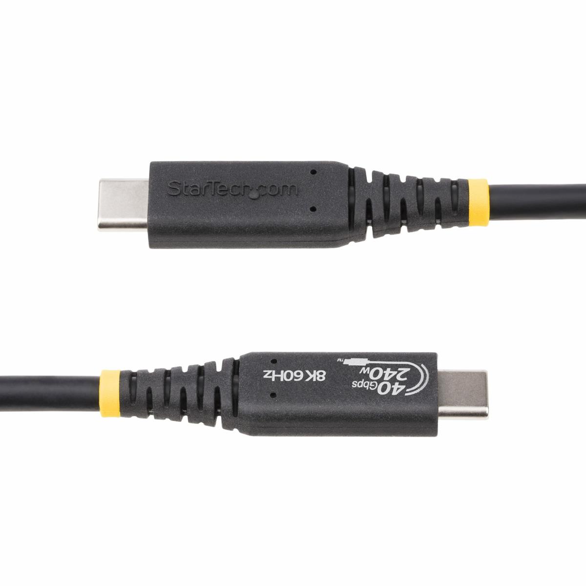 STARTECH.COM USB4 Cable, USB-if Certified USB-c Cable, 40gbps, 240w Power Delivery Pd 3.1 Epr, 8k 60hz, USB Type-c 1m
