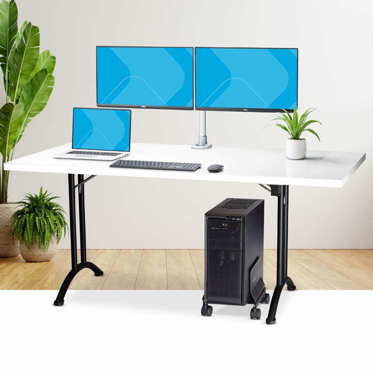STARTECH.COM Computer Tower Cart, Rolling Mobile Cpu Caddy On Wheels (casters)