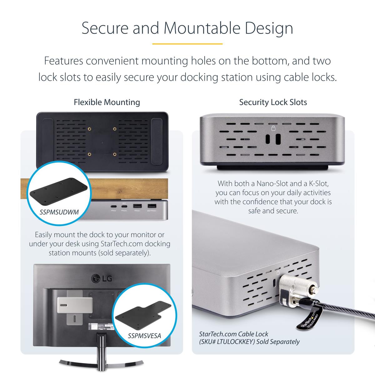 STARTECH.COM Docking Station - USB4 Dual Hdmi 4k 60hz USB-c 40gbps 6x