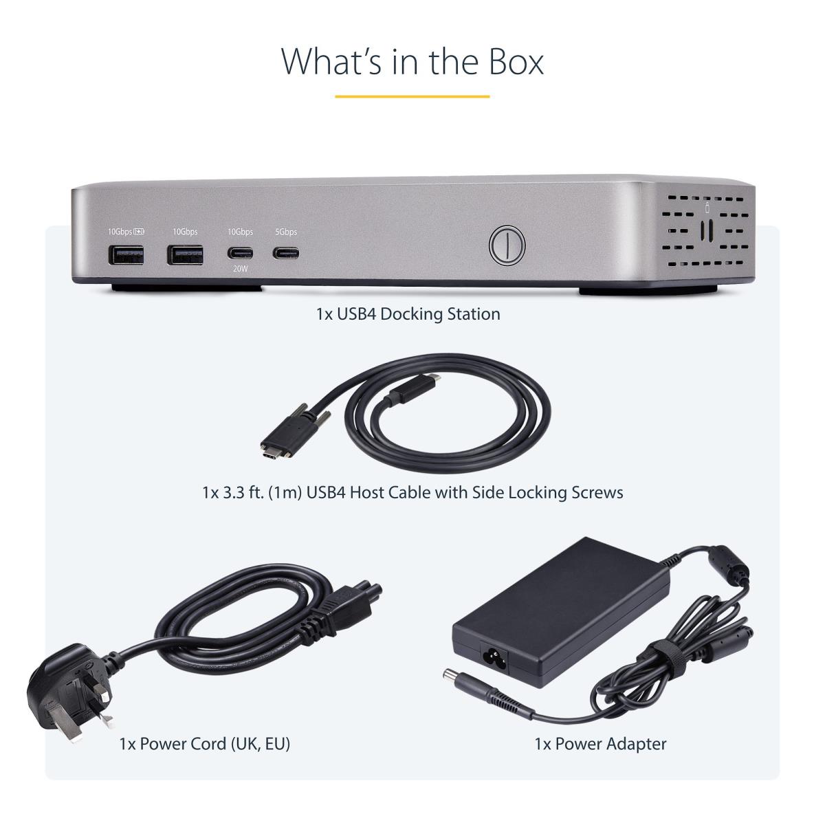 STARTECH.COM Docking Station - USB4 Dual Hdmi 4k 60hz USB-c 40gbps 6x