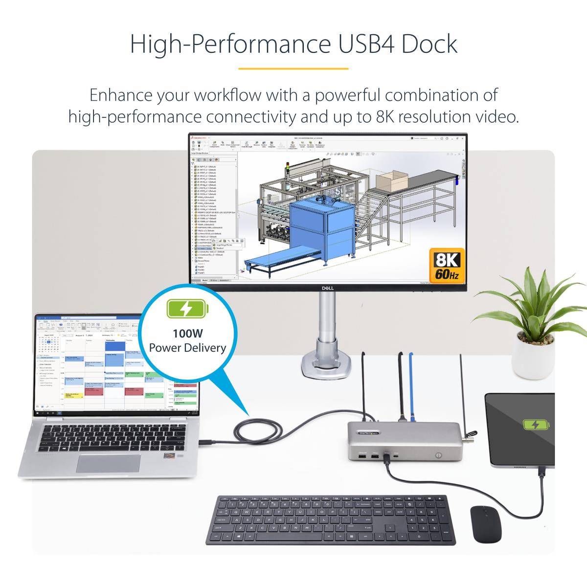 STARTECH.COM Docking Station - USB4 Dual Hdmi 4k 60hz USB-c 40gbps 6x