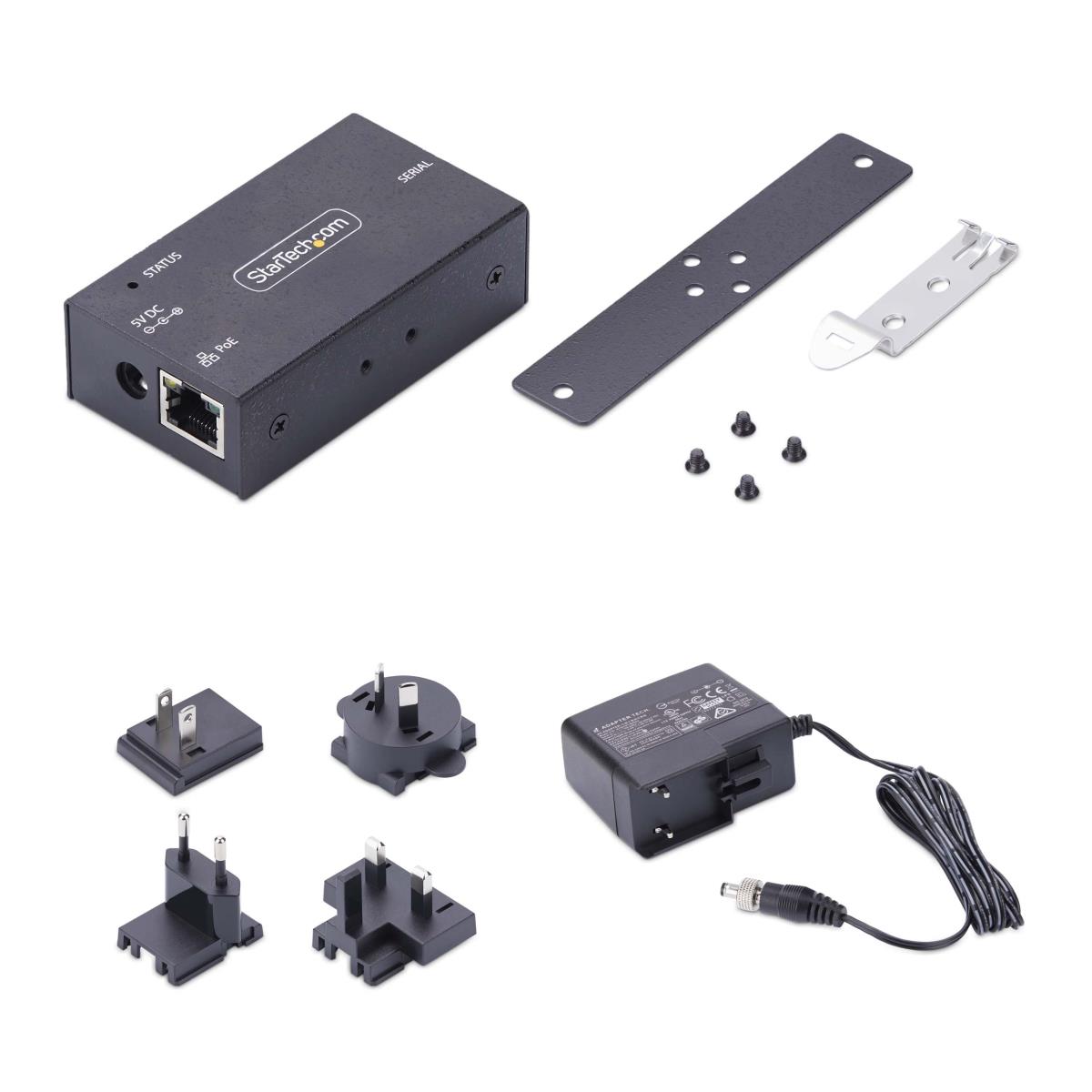 STARTECH.COM Poe Serial To Ethernet Adapter Rj45 Lan To Db9 Converter Rs232