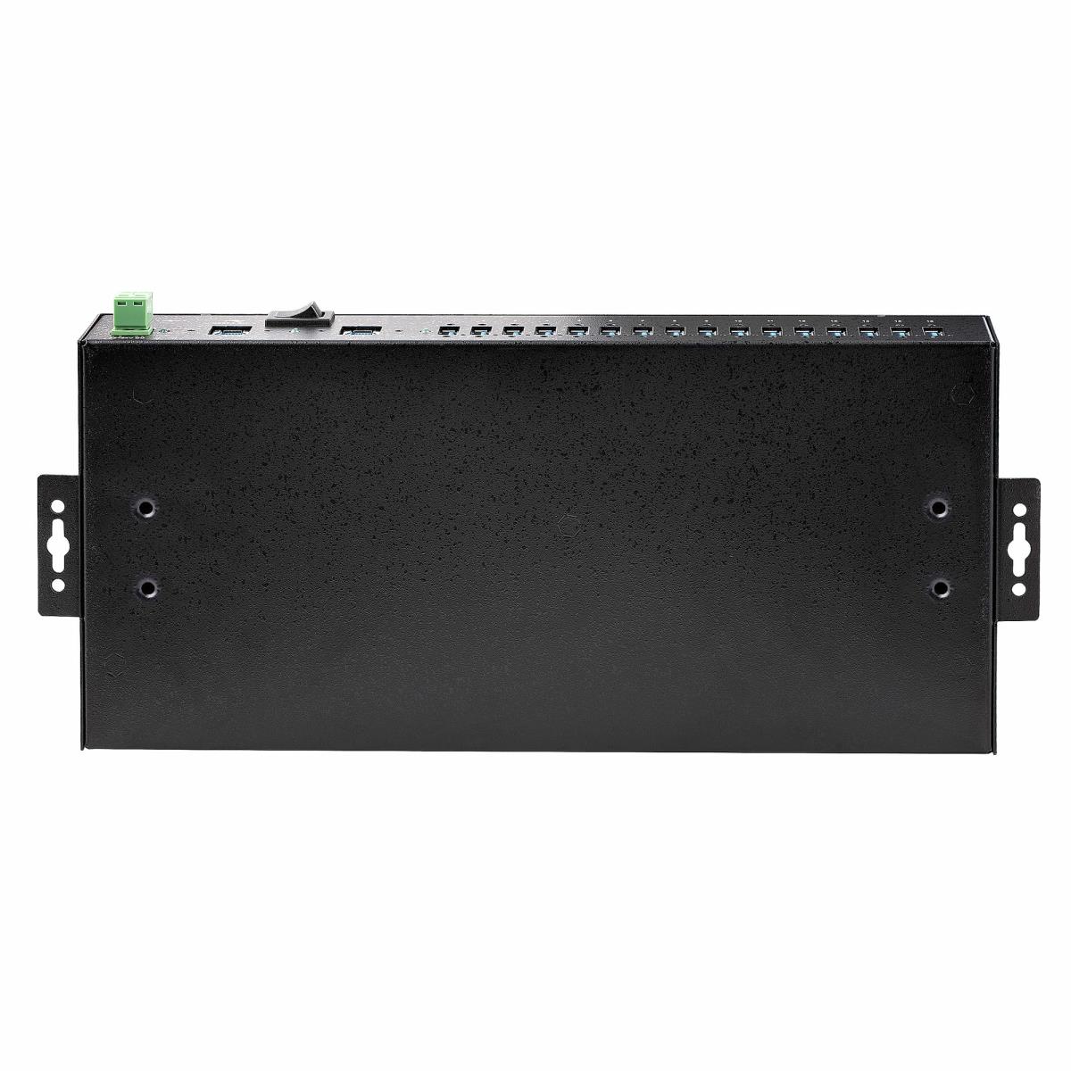 STARTECH.COM Industrial USB Hub - 16-port 5gbps With Power Adapter Metal Enclosure Mountable Esd Protection Termina