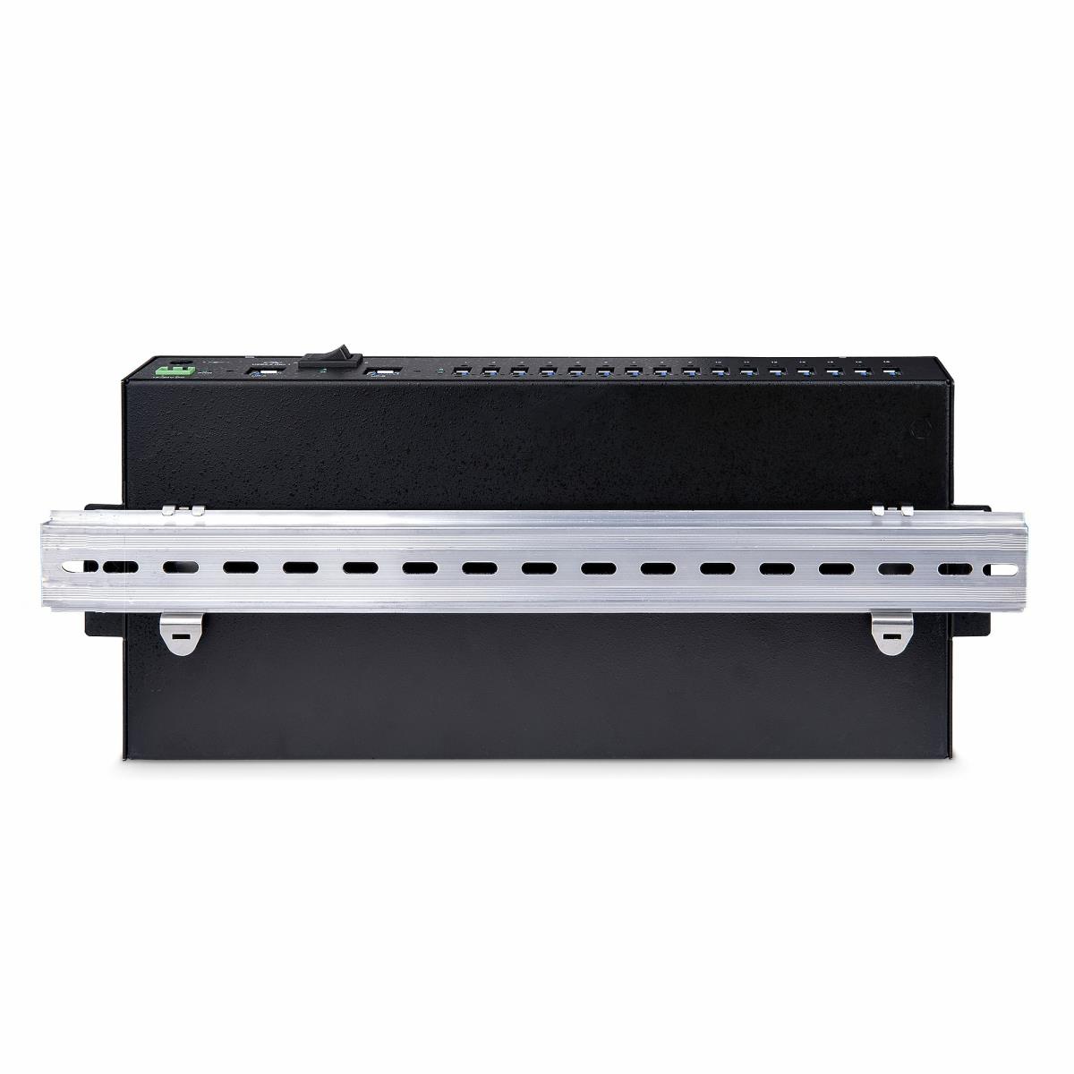 STARTECH.COM Industrial USB Hub - 16-port 5gbps With Power Adapter Metal Enclosure Mountable Esd Protection Termina
