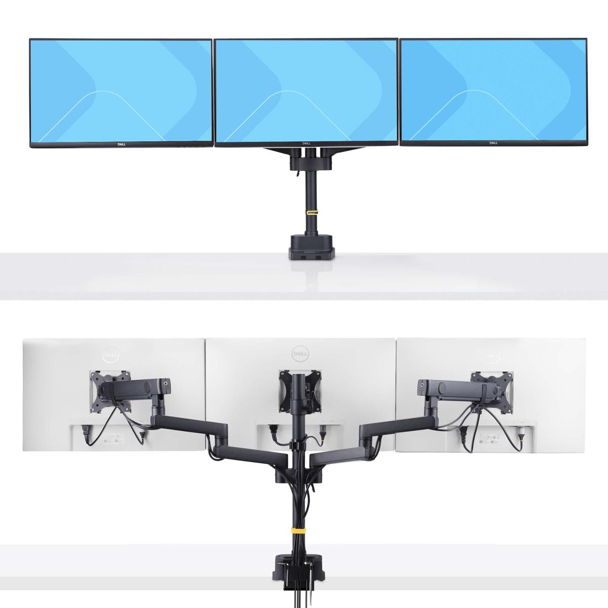 STARTECH.COM Triple Monitor Desk Mount For Up To Three 27in Screens, Vesa 75x75/100x100, Tool