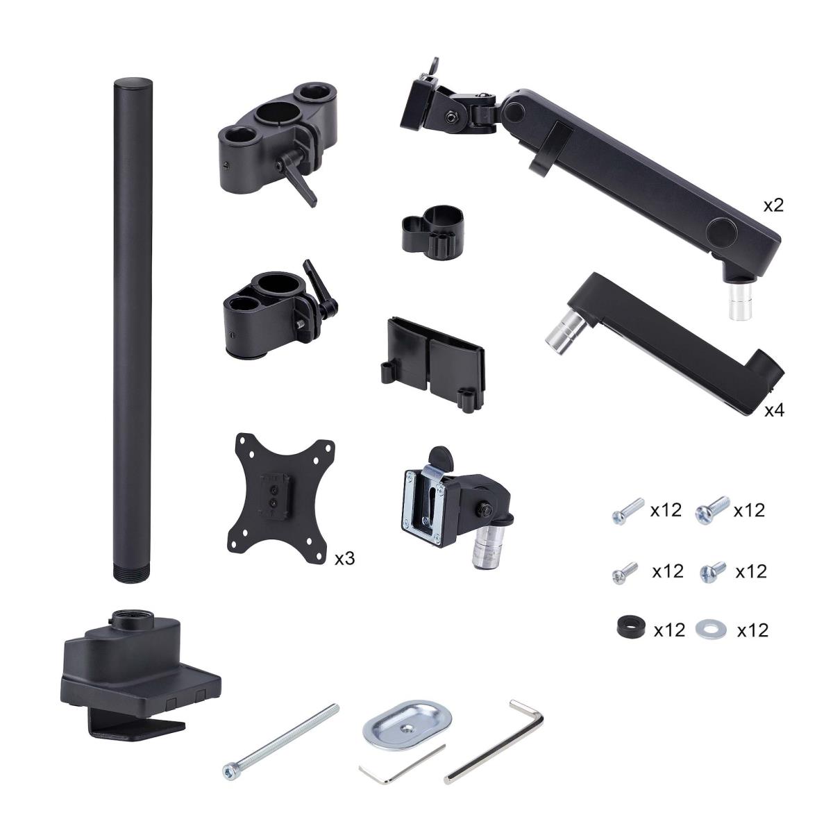 STARTECH.COM Triple Monitor Desk Mount For Up To Three 27in Screens, Vesa 75x75/100x100, Tool