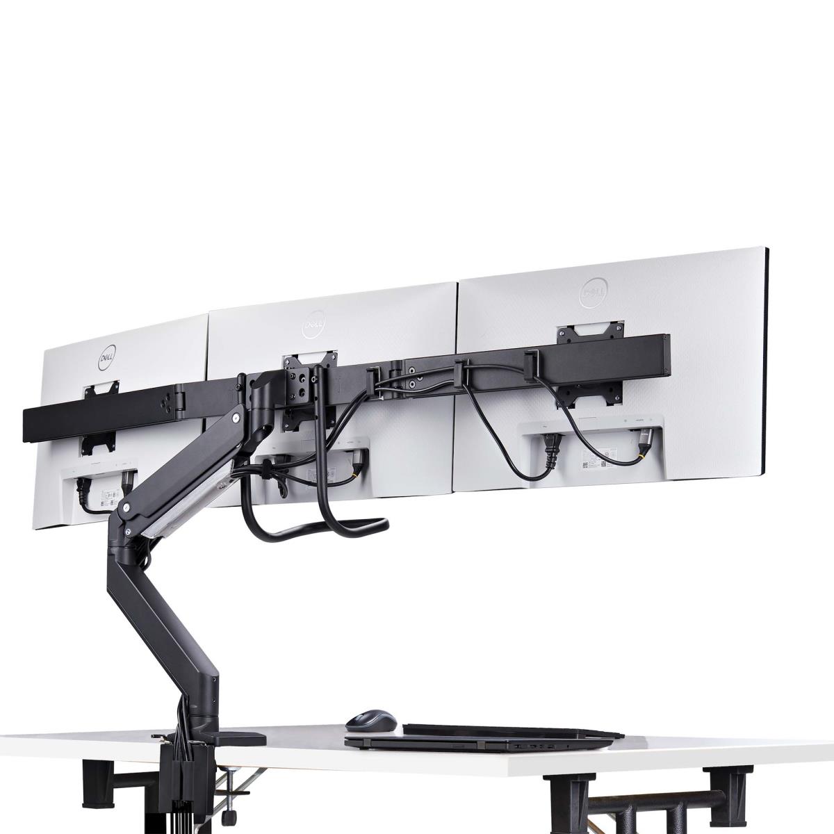 STARTECH.COM Crossbar Triple Monitor Desk Mount For Up To Three 27in Screens Vesa 75x75/100x100 Tool-less A