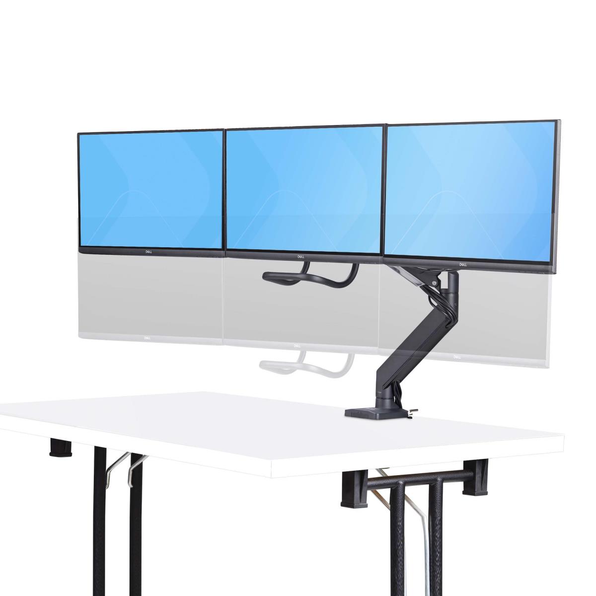 STARTECH.COM Crossbar Triple Monitor Desk Mount For Up To Three 27in Screens Vesa 75x75/100x100 Tool-less A