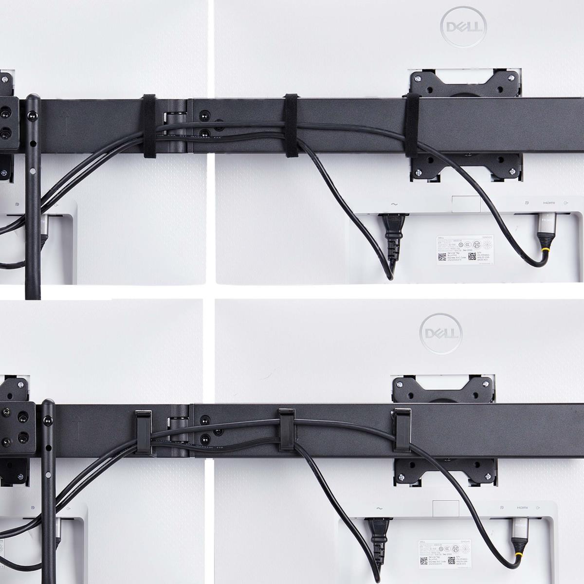 STARTECH.COM Crossbar Triple Monitor Desk Mount For Up To Three 27in Screens Vesa 75x75/100x100 Tool-less A