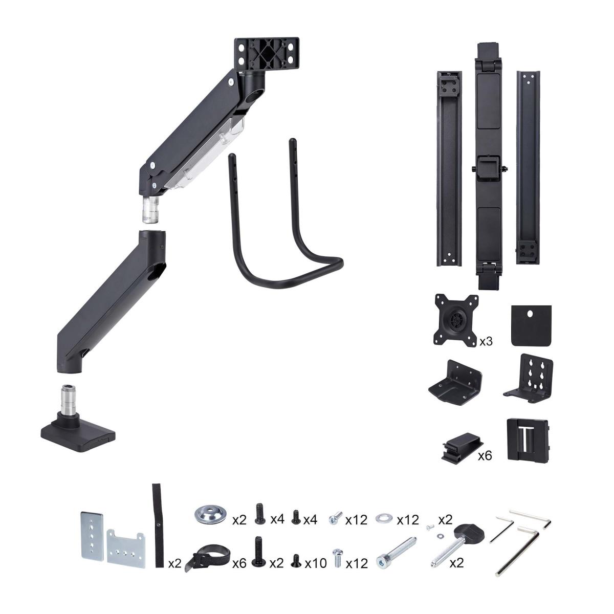 STARTECH.COM Crossbar Triple Monitor Desk Mount For Up To Three 27in Screens Vesa 75x75/100x100 Tool-less A