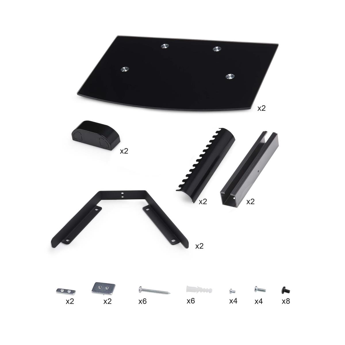STARTECH.COM Dual Floating Wall-mounted Av Shelves For Under Tv