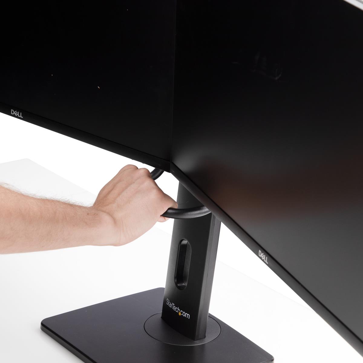 STARTECH.COM Crossbar Dual Monitor Stand - Double 27inch Screens Vesa Mount