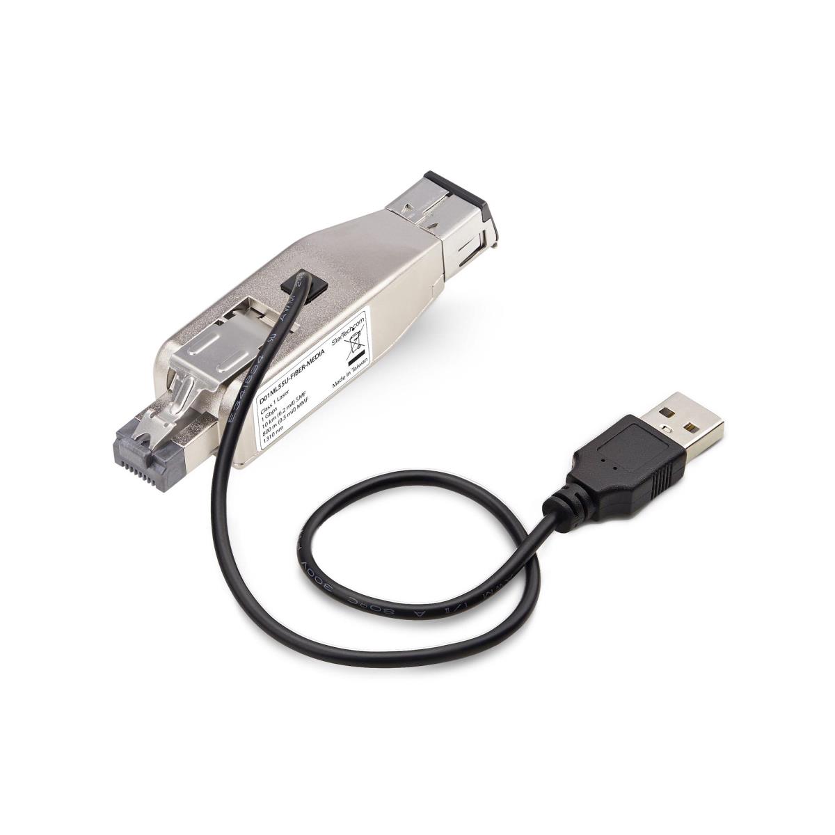 STARTECH.COM Gigabit Fiber To Rj45 Ethernet Media Converter Dongle Smf/mmf