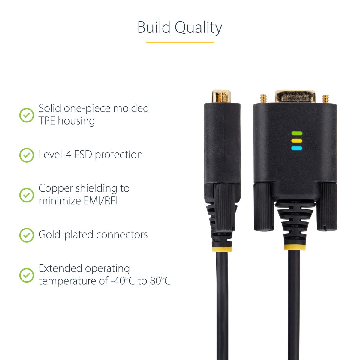 STARTECH.COM USB To Serial Cable USB To Db9 Rs232 Adapter 2m