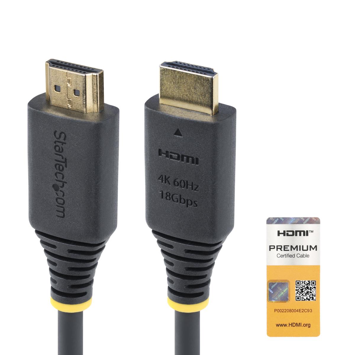 STARTECH.COM Premium Certified High Speed Hdmi Cable 4k 60hz/1440p 144hz Hdr10/hdcp 2.2/arc 18 1.5m
