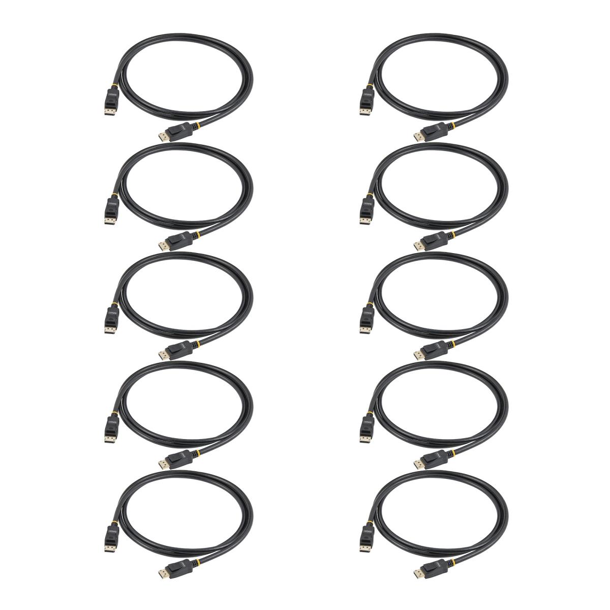 STARTECH.COM Vesa Certified DisplayPort Cable - 10 Pack - DisplayPort 1.2 Cord With Latches 4k 6 2m