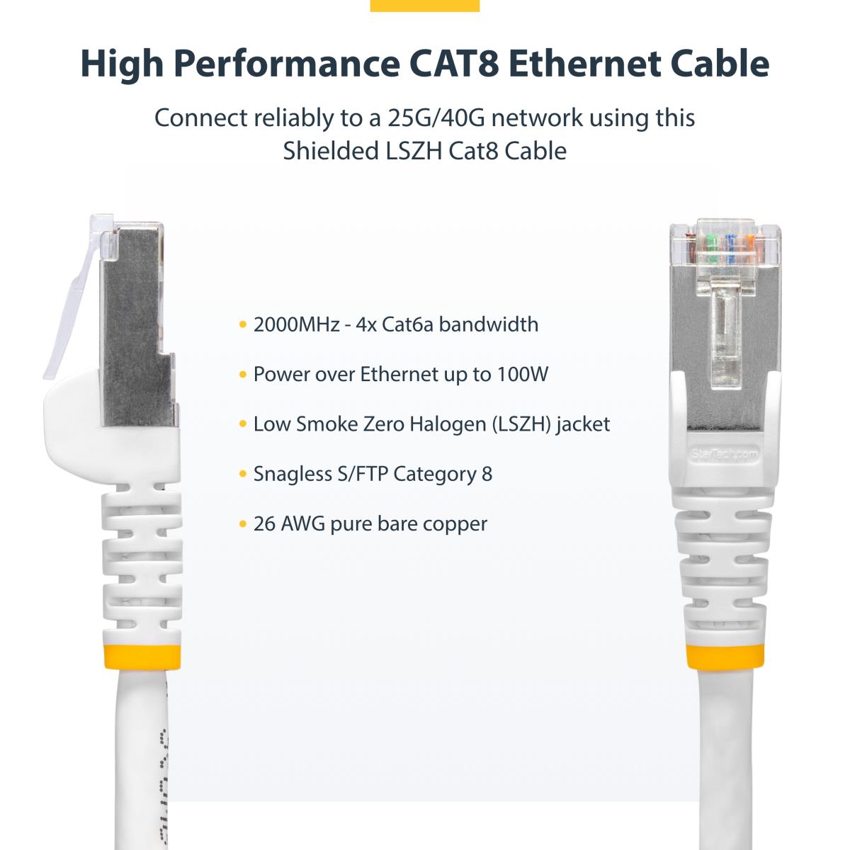 STARTECH.COM Patch Cable - Cat8 - S/ftp - Snagless - 50cm - Blue