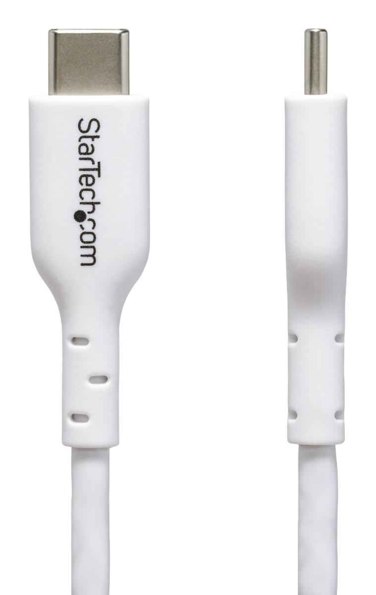 STARTECH.COM USB-c Charging Cable, Charge & Sync, 60w (3a) Pd, USB 2.0 Laptop Charger Cable - White USB C Charging Cord 1m