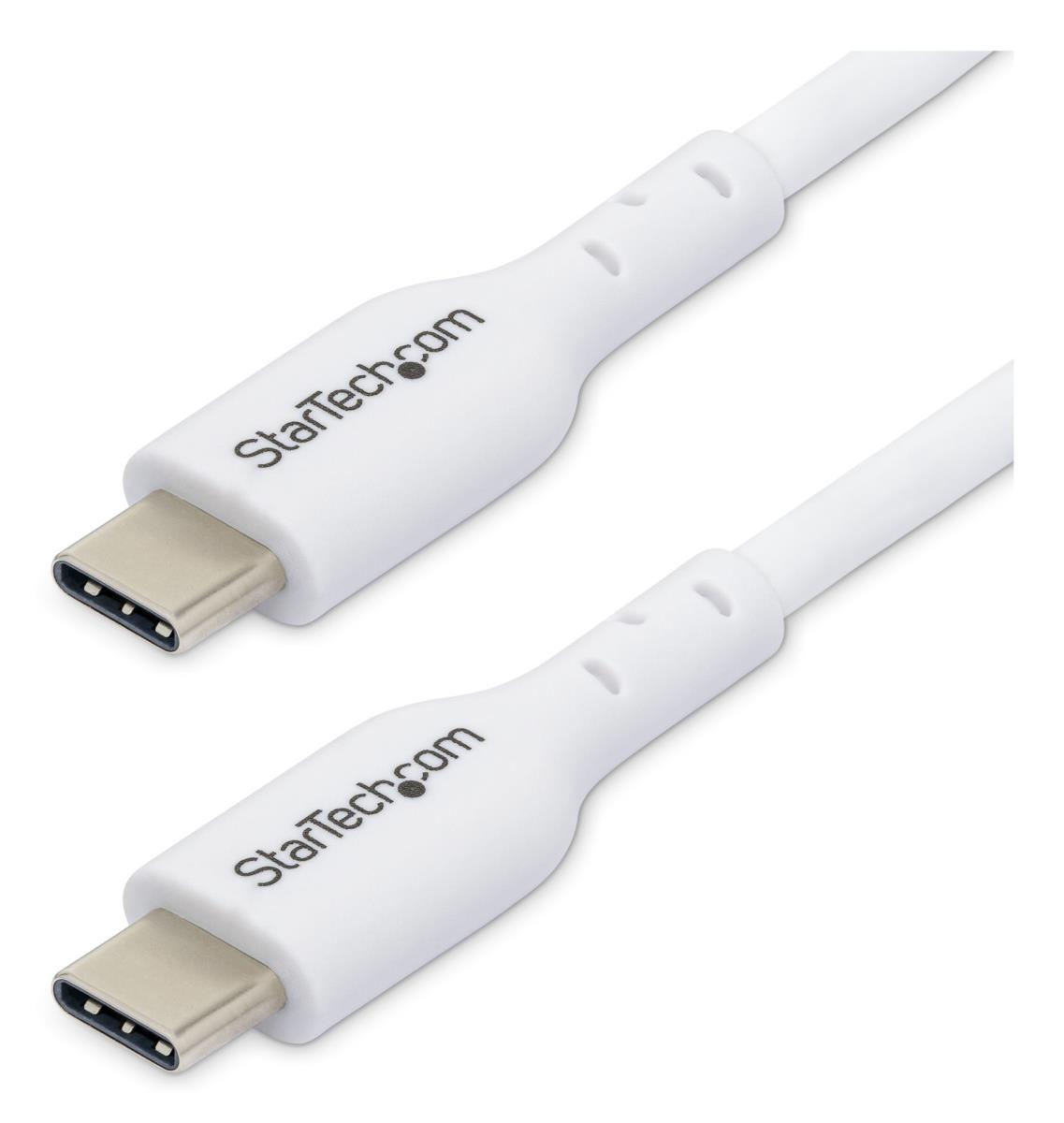 STARTECH.COM USB-c Charging Cable, Charge & Sync, 60w (3a) Pd, USB 2.0 Laptop Charger Cable - White USB C Charging Cord 2m