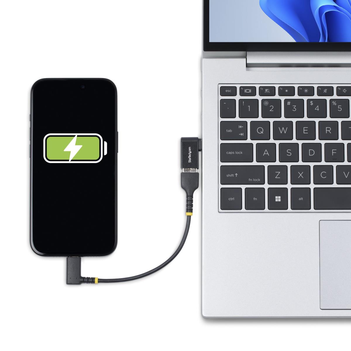 STARTECH.COM USB-c To USB-a Adapter, Right-angled, USB 5gbps, 3a, USB-c Male To USB-a Female Converter, Durable Metal Housing - Thunderbolt Compatible