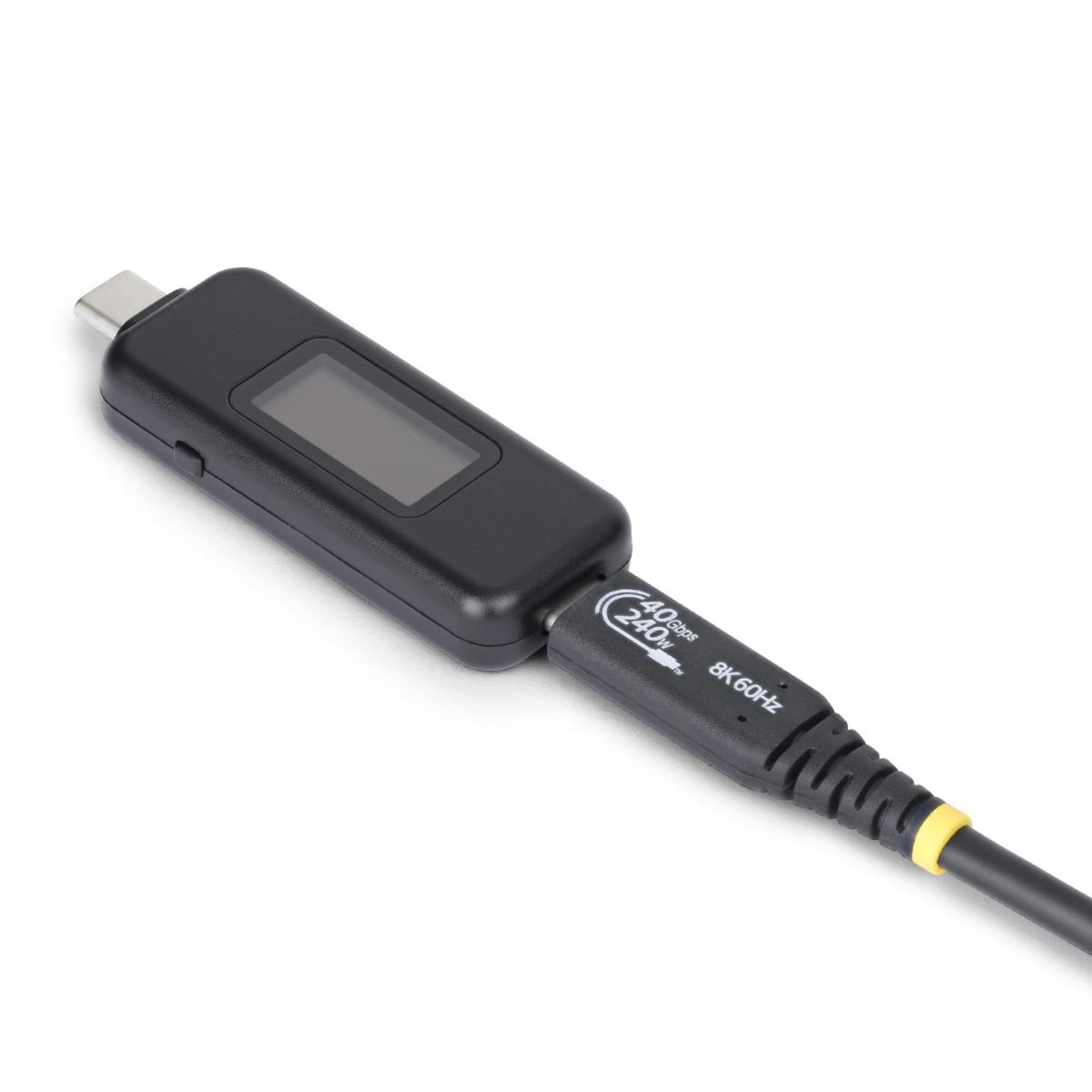 STARTECH.COM USB-c Power Tester, Digital Multimeter, Bi-directional Voltage And Current Meter, Up To 240w Pd Epr, Portable USB-c Cable And Port Power Meter Tester