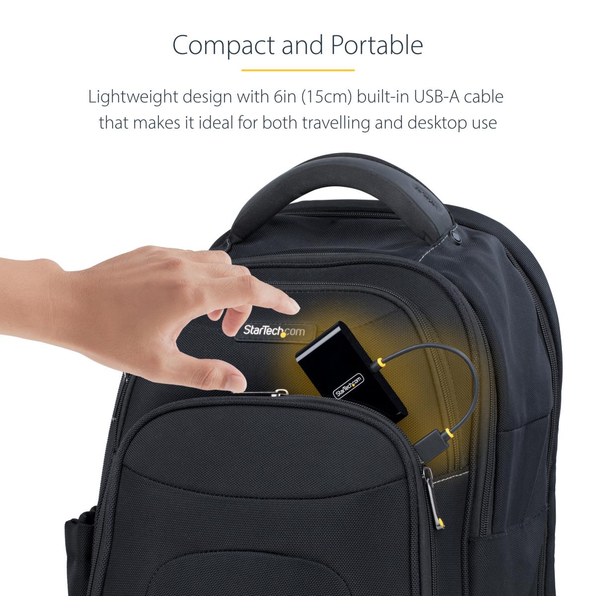 STARTECH.COM Portable Hub - 4-port USB 2.0 With Built-in Cable