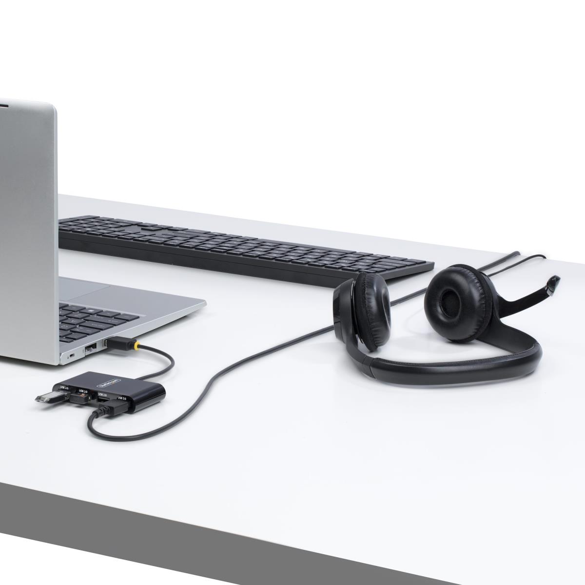STARTECH.COM Portable Hub - 4-port USB 2.0 With Built-in Cable