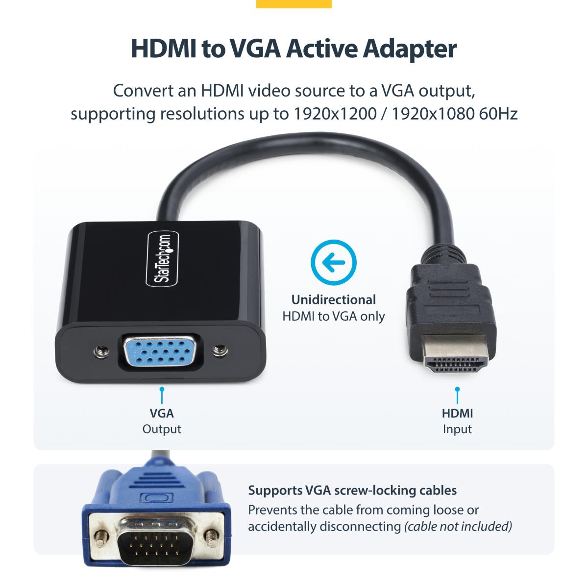 STARTECH.COM Hdmi To Vga Adapter 1080p - Active Video Converter