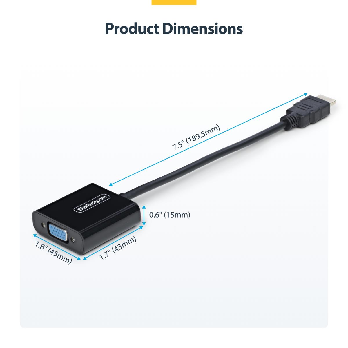 STARTECH.COM Hdmi To Vga Adapter 1080p - Active Video Converter