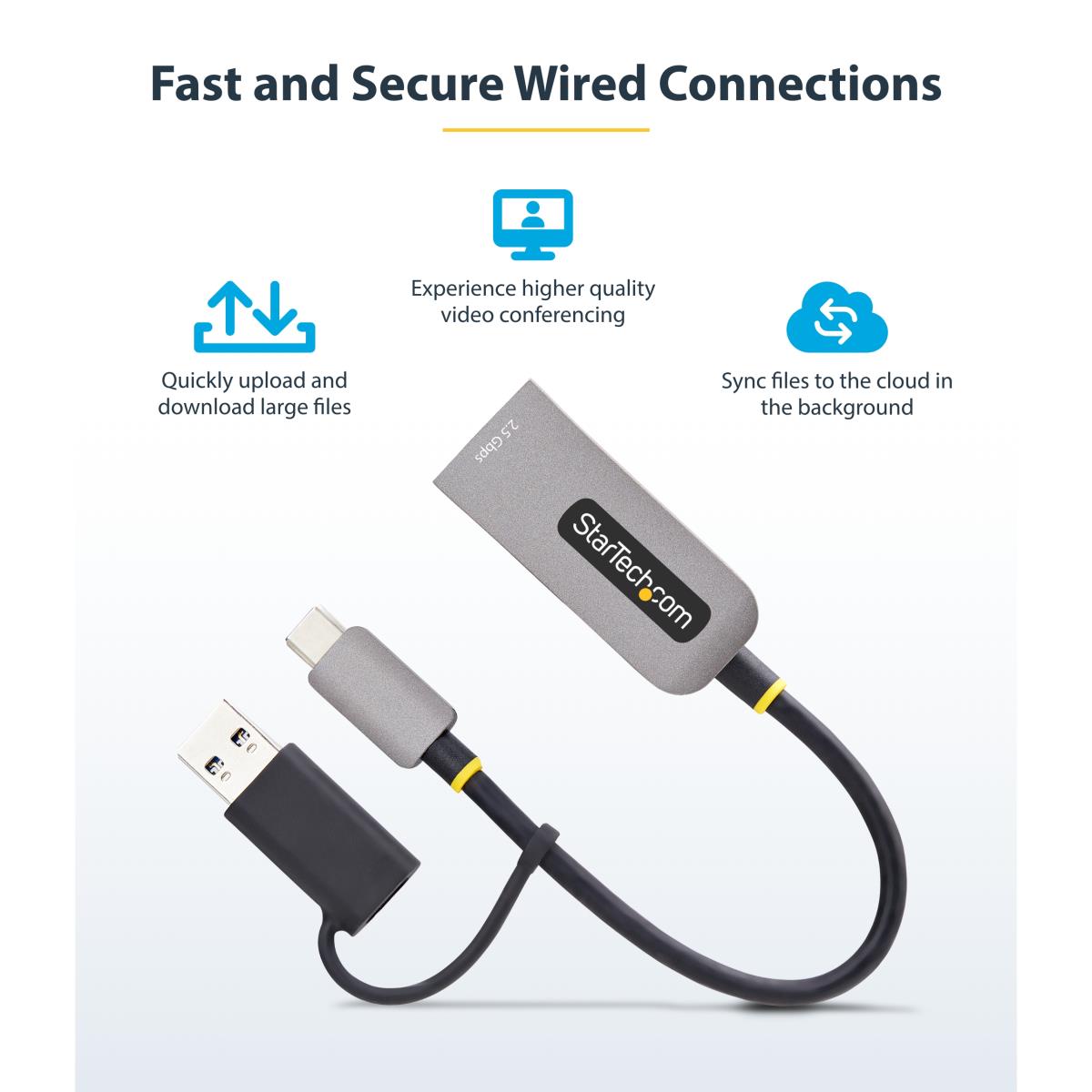 STARTECH.COM Ethernet Adapter - USB 3.0 Type-c To 2.5 Gigabit W/USB-a Convert