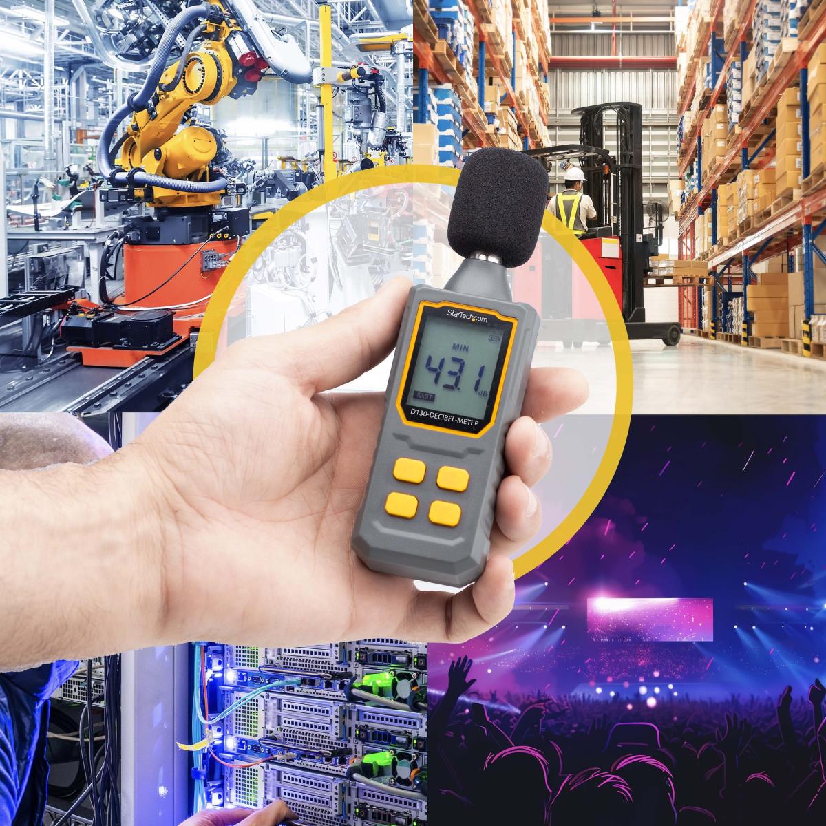 STARTECH.COM Handheld Digital Sound Meter W/large Lcd, Noise/decibel Level Reader For Server Room/office, Audio Monitor
