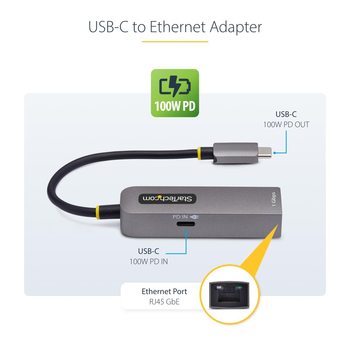 STARTECH.COM USB 3.0 Type-c To 1 Gigabitethernet Adapter